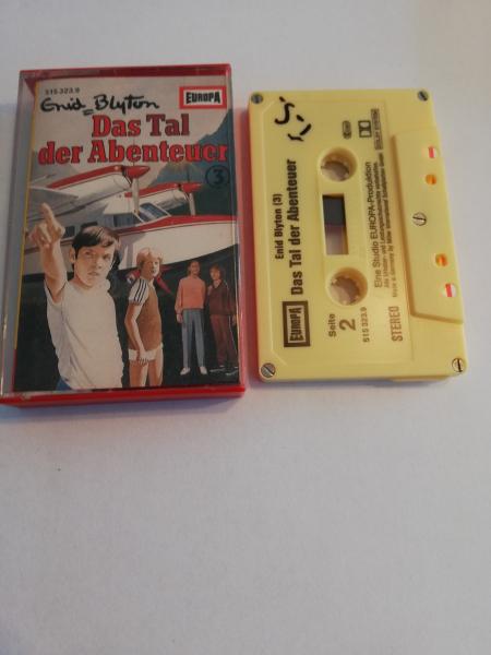 Enid Blyton Folge 3 Das Tal der Abenteuer 5-fach Silber geschraubt Gelb 515323.9 Europa(Seite 1 der MC beschrieben)